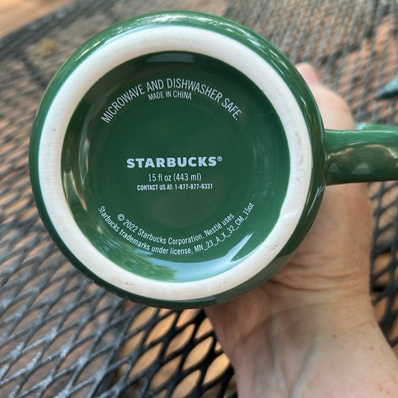 Starbucks Green Marble Siren 25 oz Ceramic Mug 2022 - Picture 5 of 7